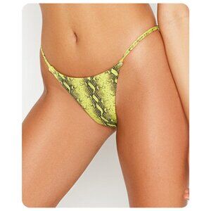 !! NWT Ris-K Spell Bikini Bottom in Python Light Green sz M